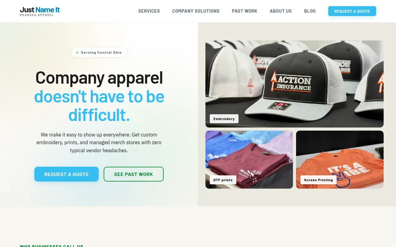 Screenshot of justnameit.shop