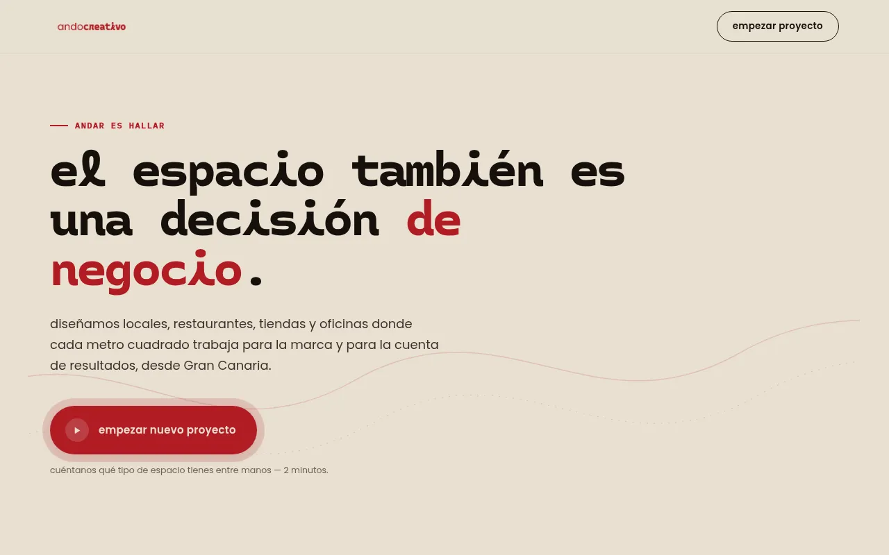 Screenshot of andocreativo.com
