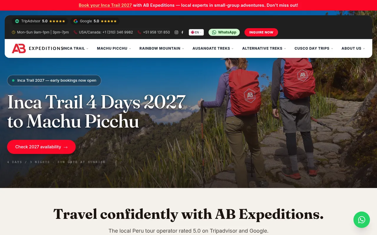 Screenshot of abexpeditions.com