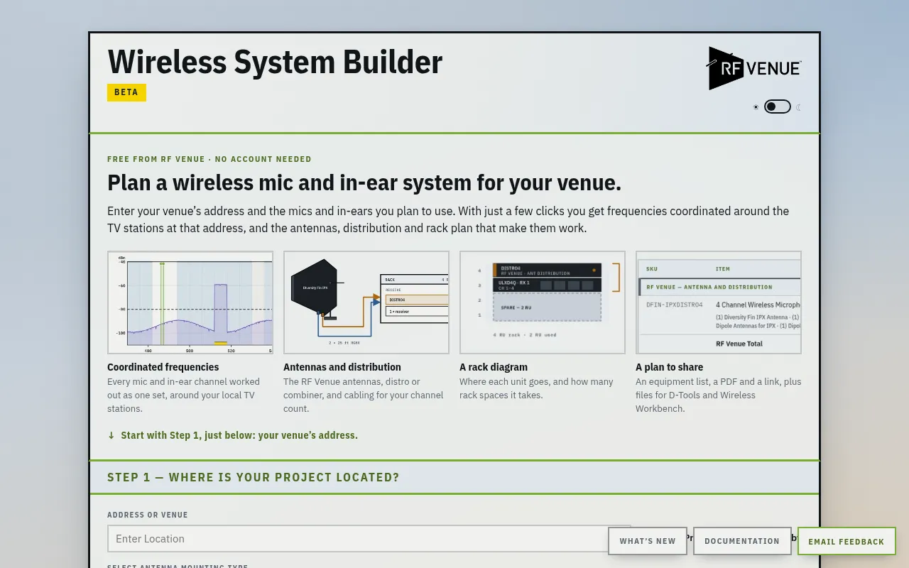 Screenshot of wirelesssystembuilder.com