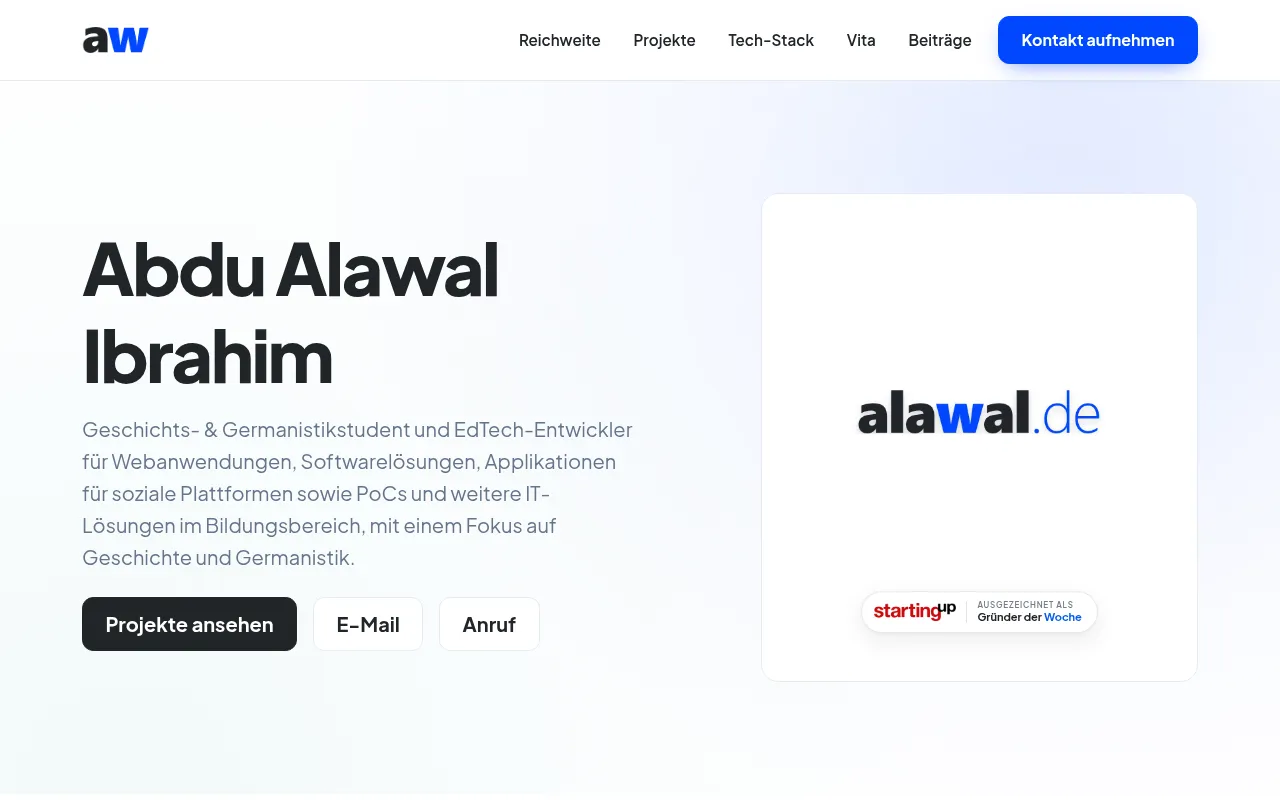 Screenshot of alawal.de