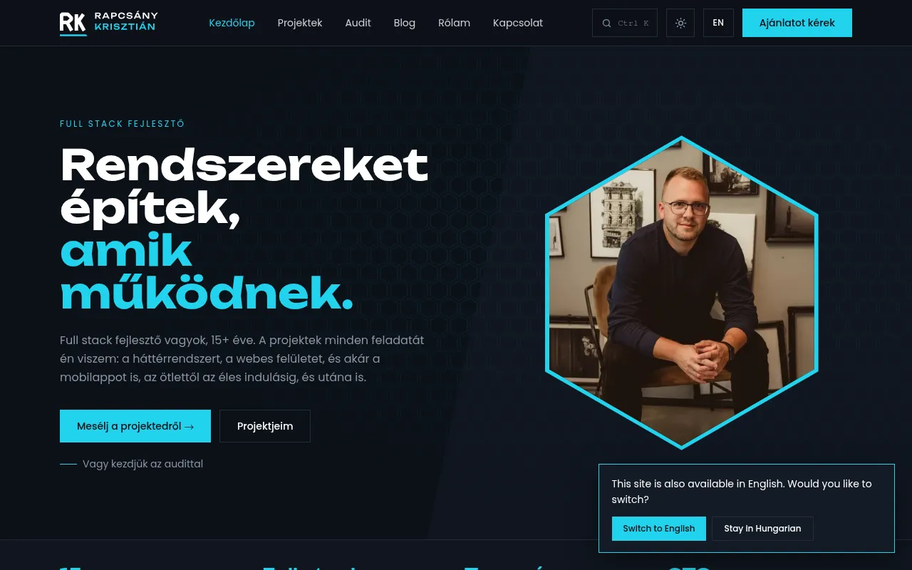 Screenshot of rapcsany.hu