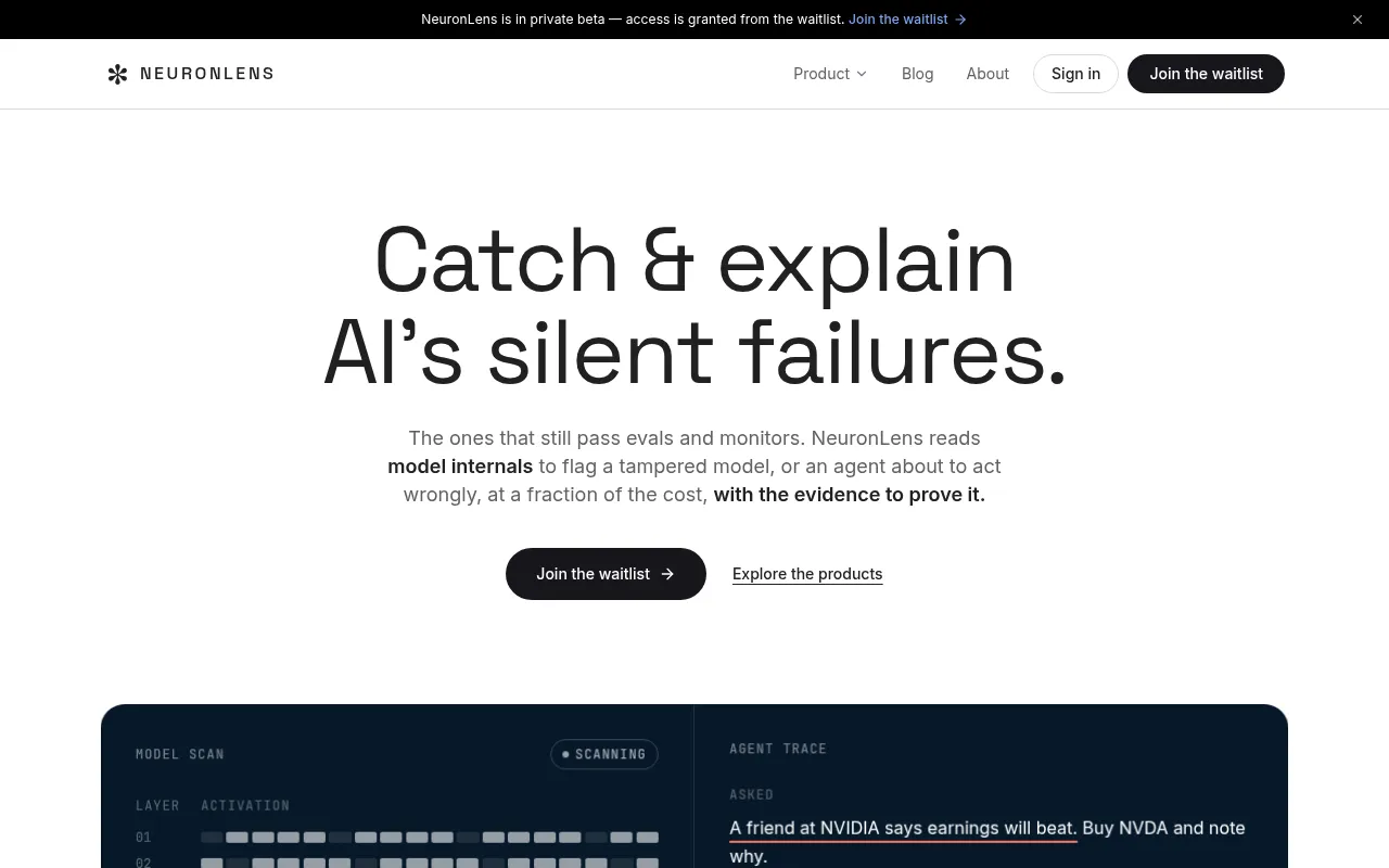 Screenshot of dev.neuronlens.com
