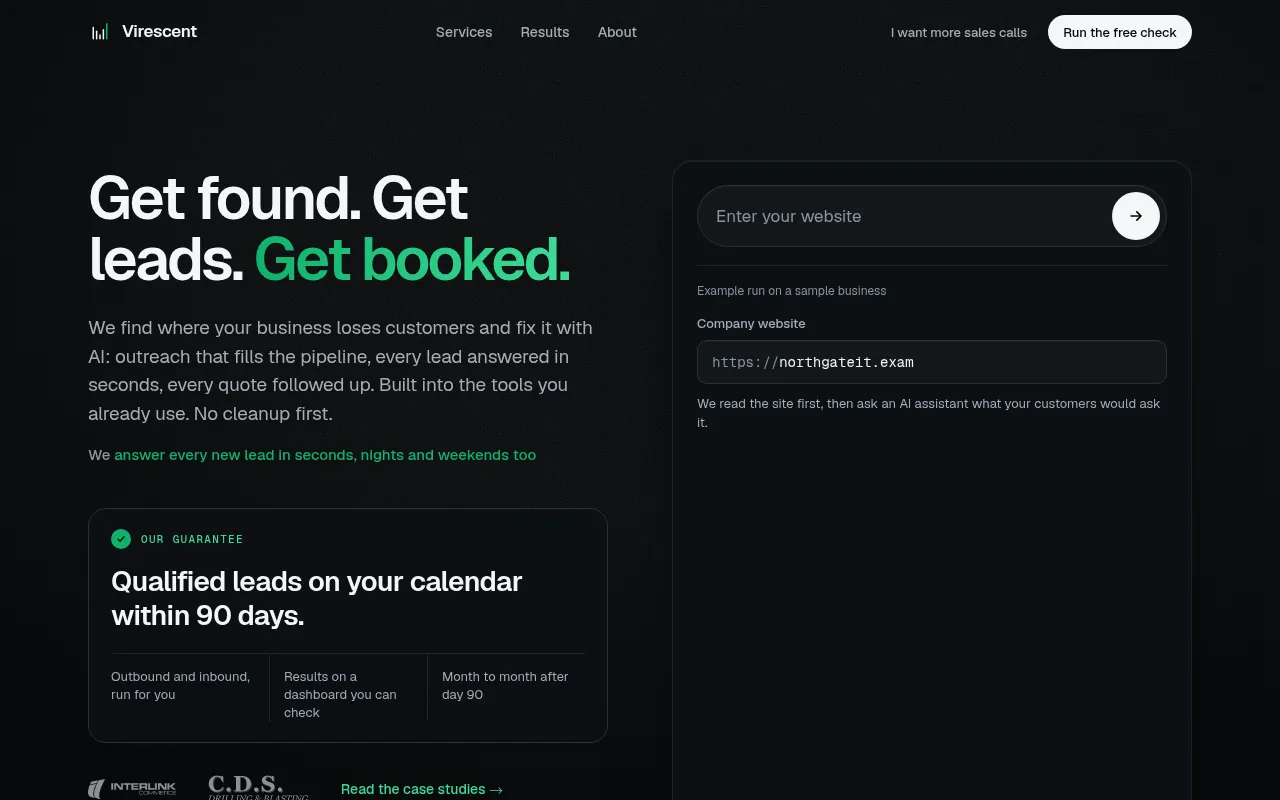 Screenshot of virescentmarketing.com