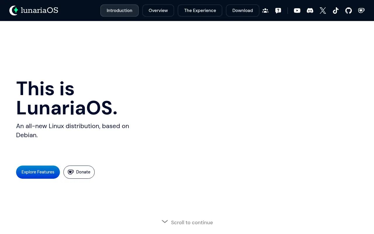 Screenshot of lunariaos.com