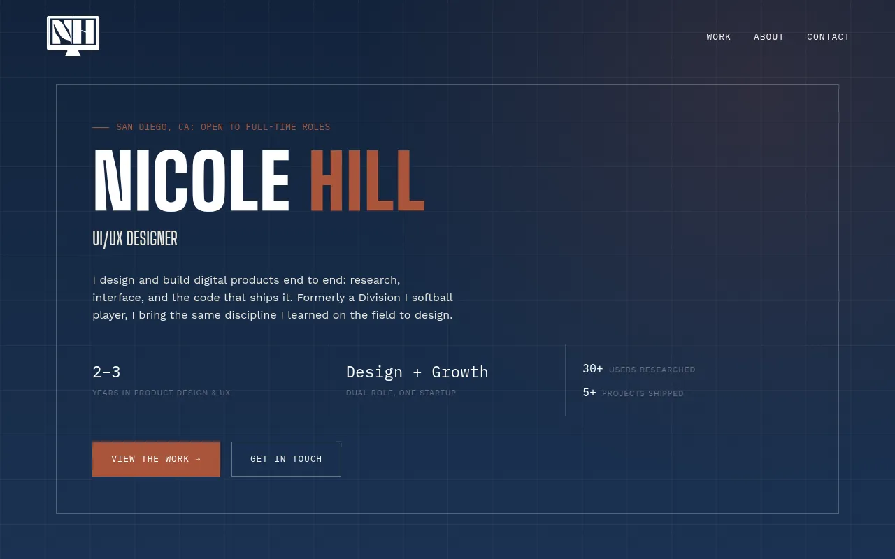 Screenshot of nicolehilldesigns.com