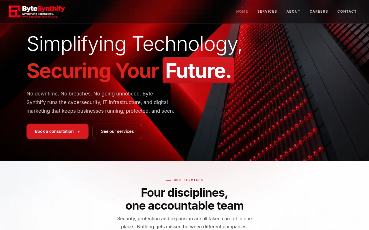 Screenshot of bytesynthify.com