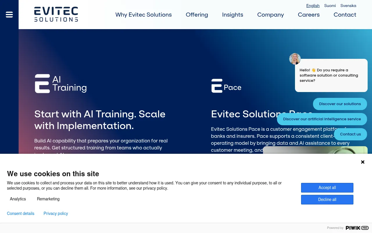 Screenshot of evitec.com
