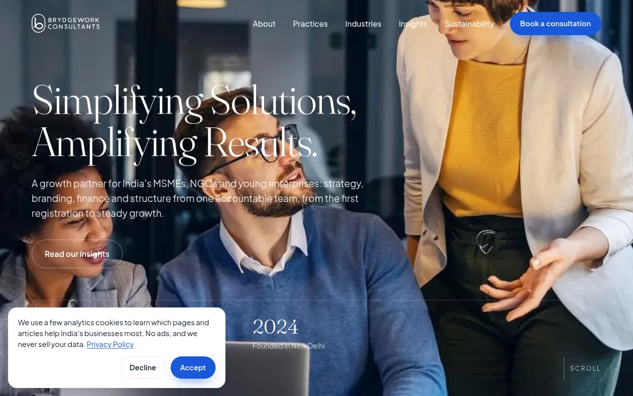 Screenshot of brydgework.com
