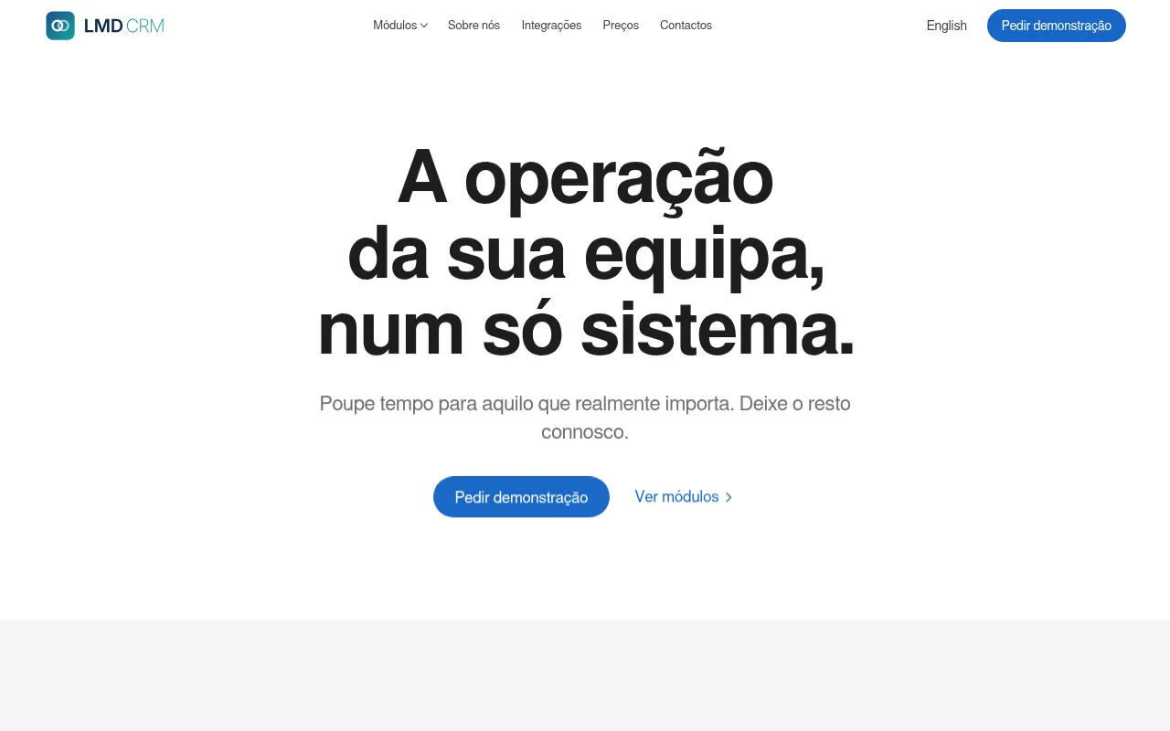 Screenshot of lmdcrm.com