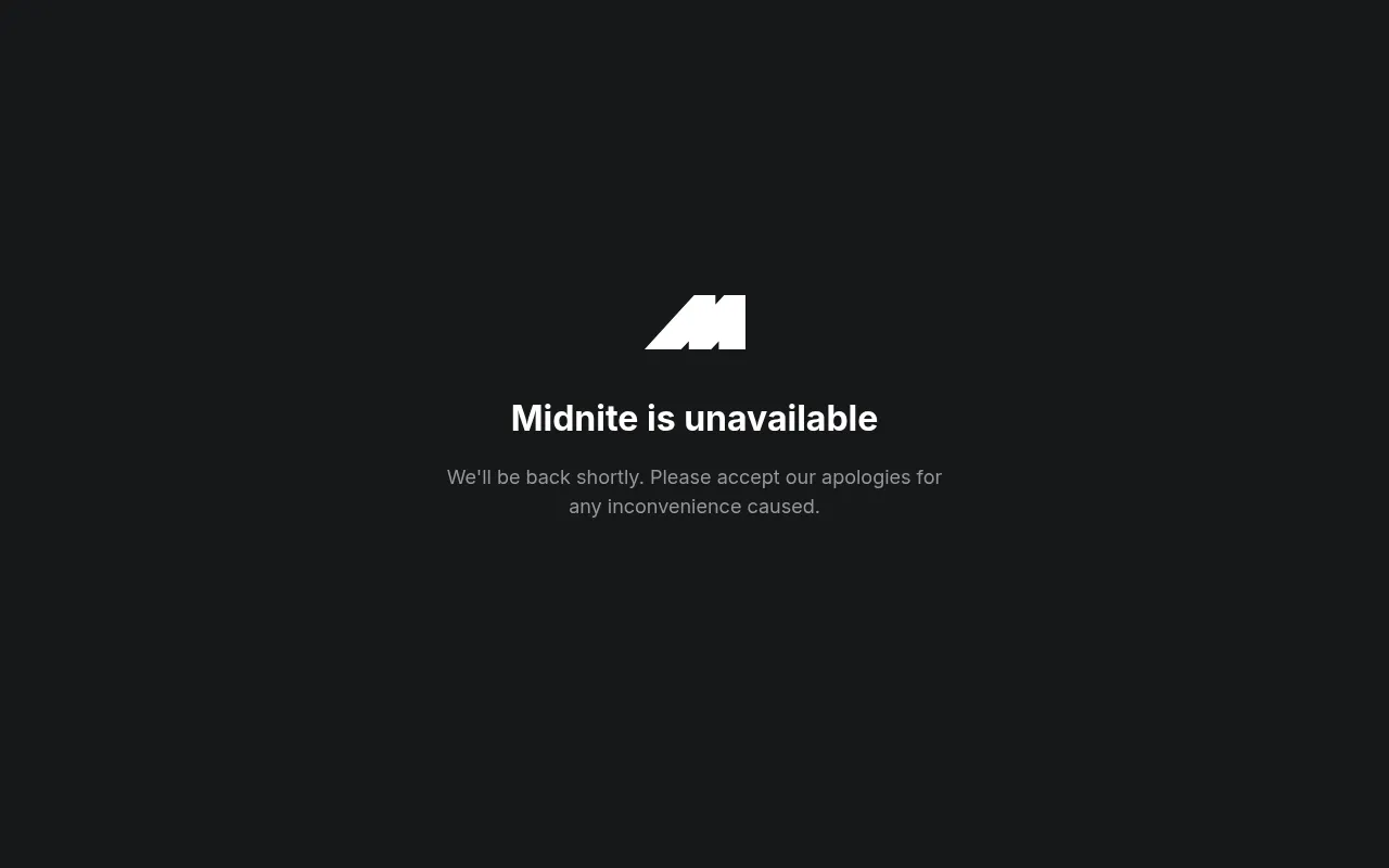 Screenshot of midnite.com