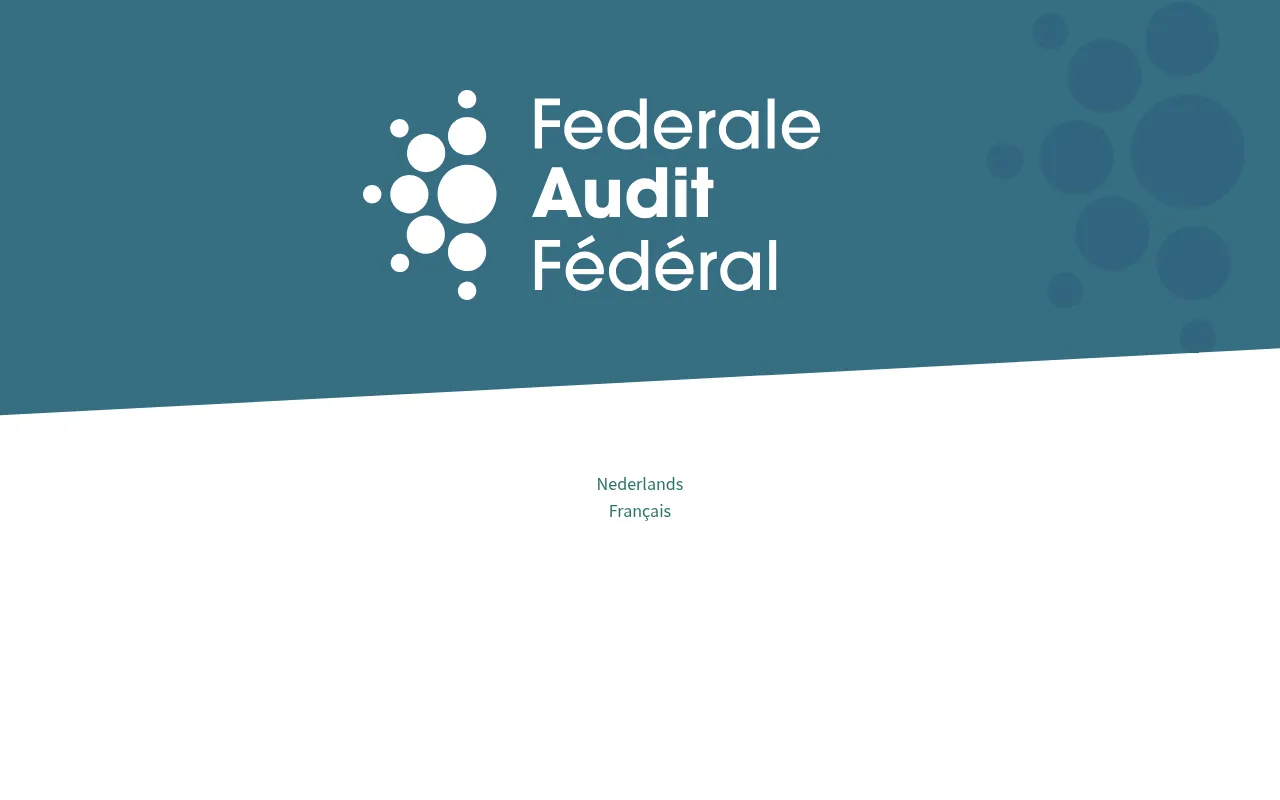 Screenshot of audit.fed.be