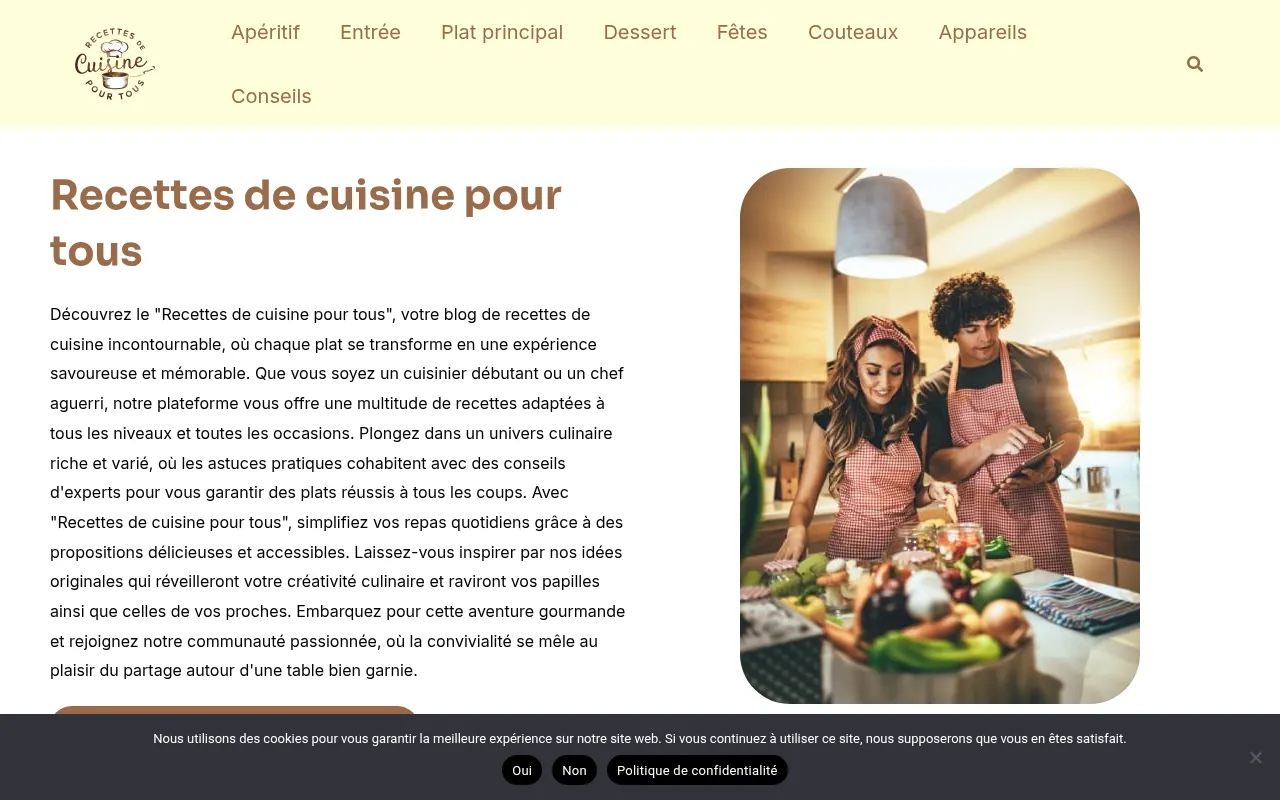 Screenshot of recettes-de-cuisine.org