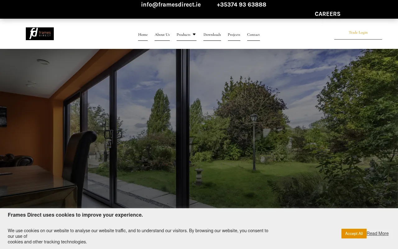 Screenshot of framesdirect.ie