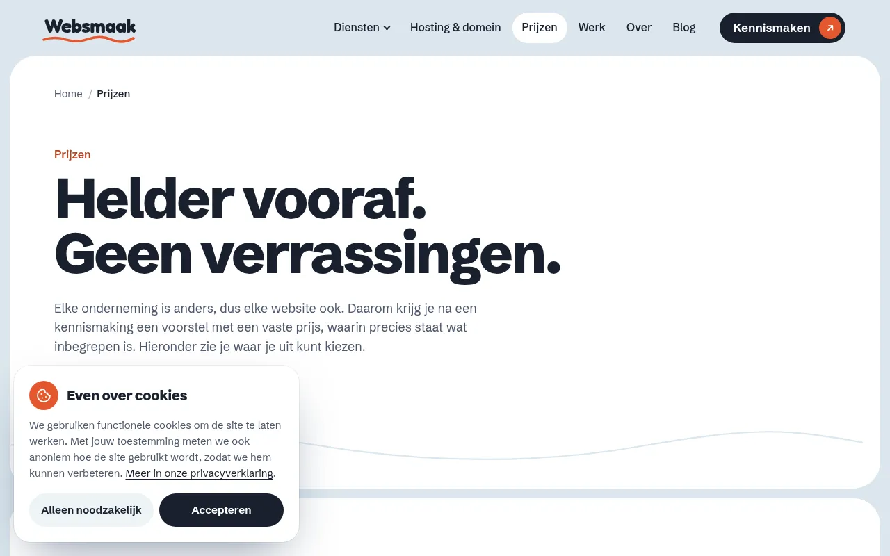 Screenshot of websmaak.nl