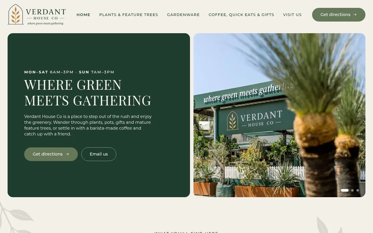 Screenshot of verdanthouseco.com.au