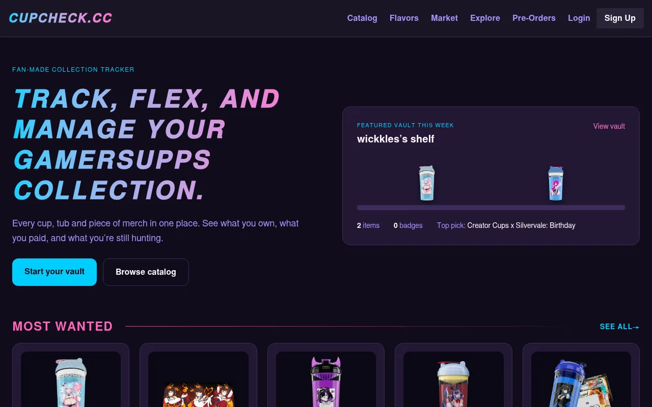Screenshot of cupcheck.cc