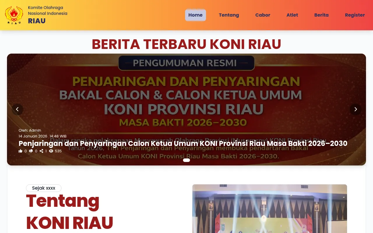 Screenshot of koniriau.org