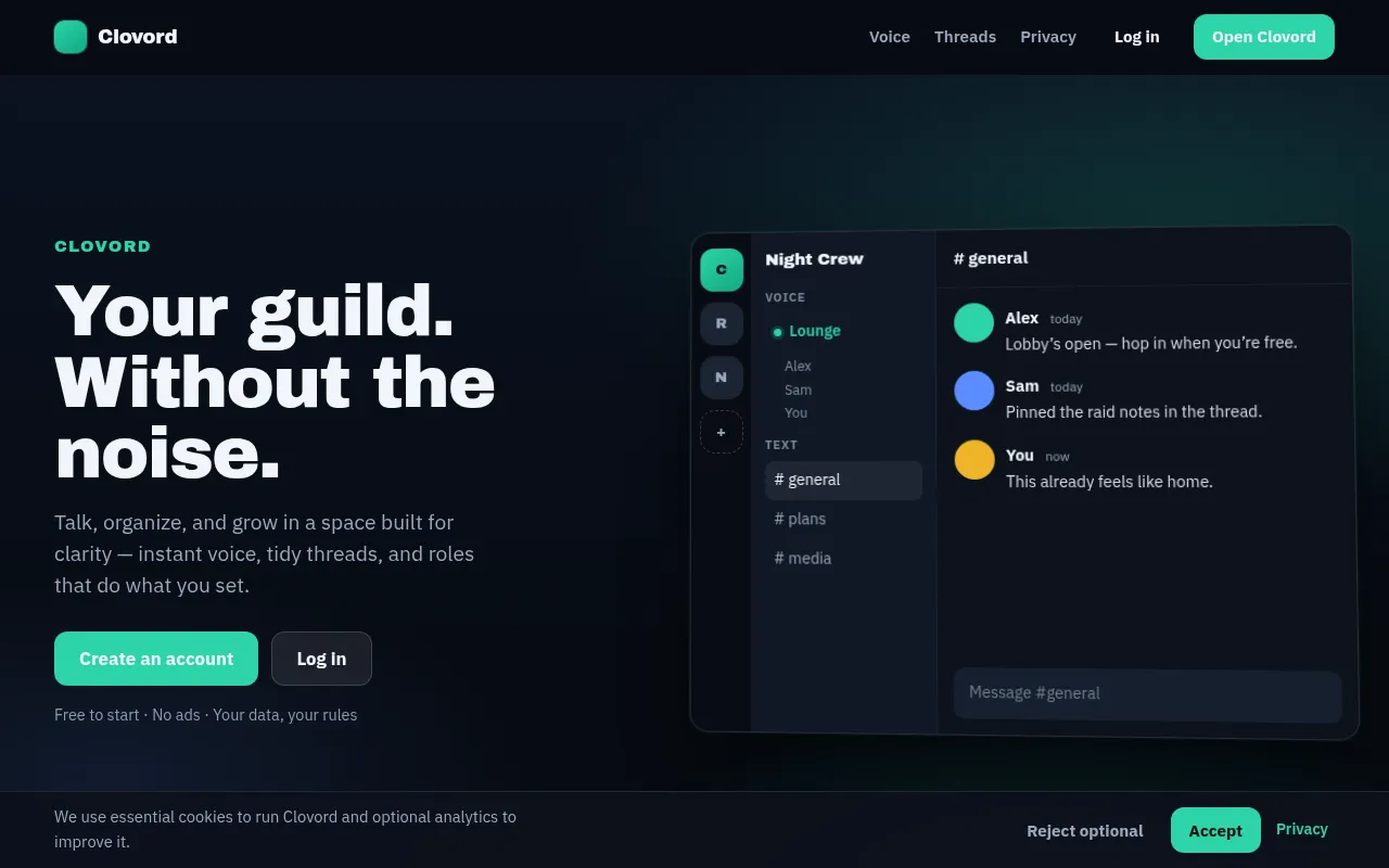 Screenshot of clovord.com