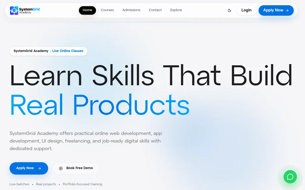 Screenshot of academy.thesystemgrid.com