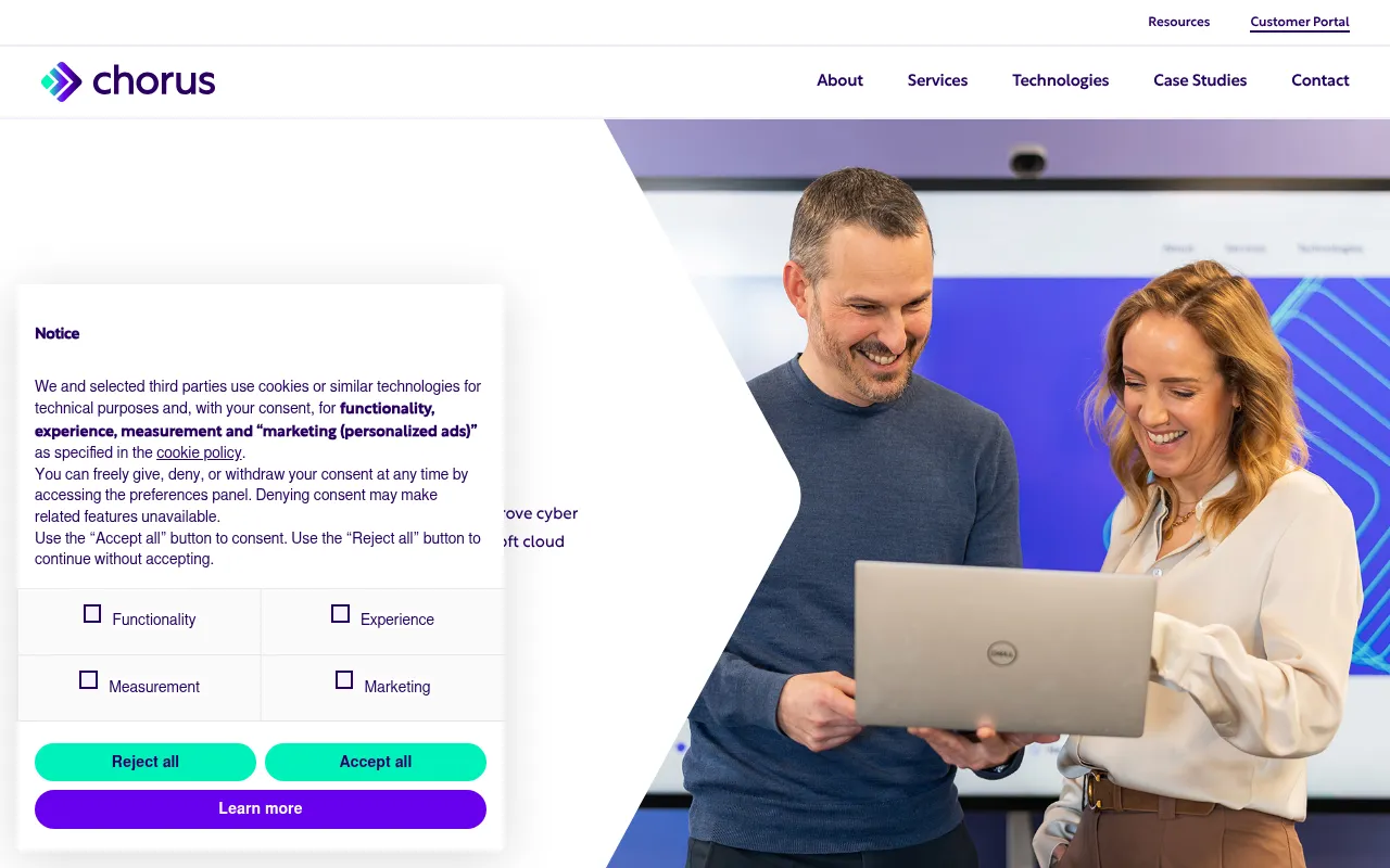 Screenshot of chorus.co.uk