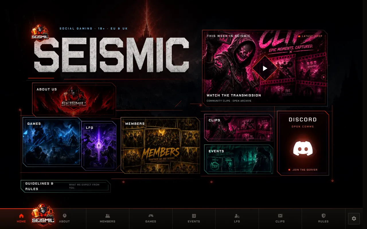 Screenshot of seismicgaming.gg