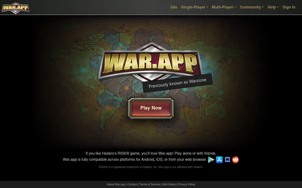 Screenshot of war.app