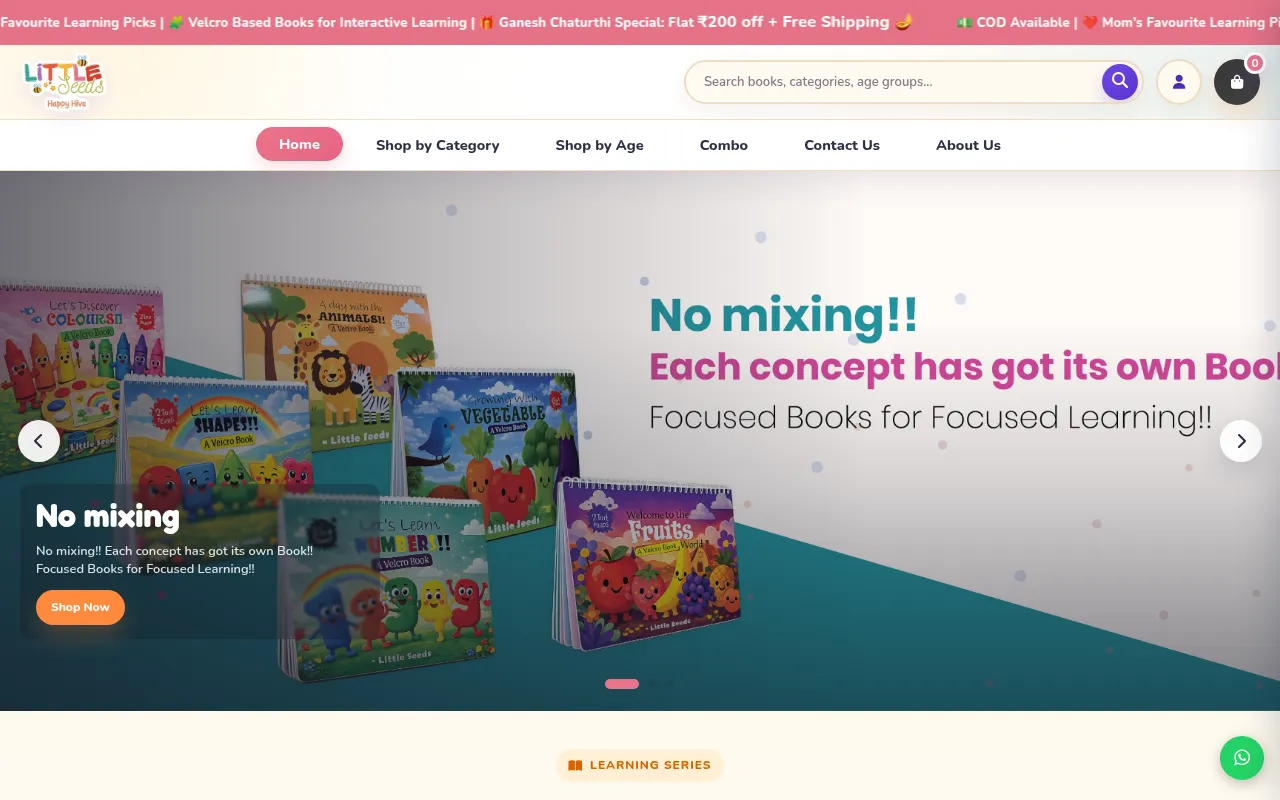 Screenshot of littleseedsworld.in