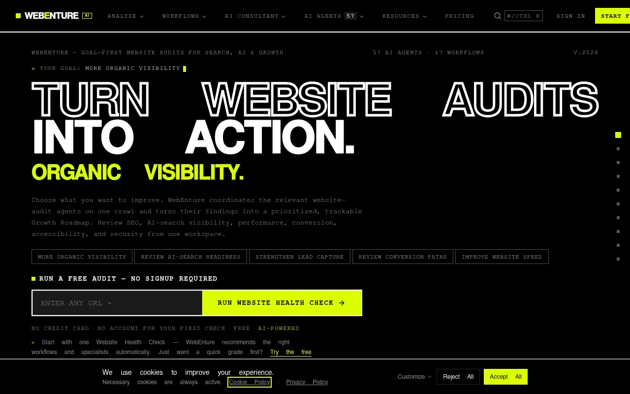 Screenshot of webenture.com