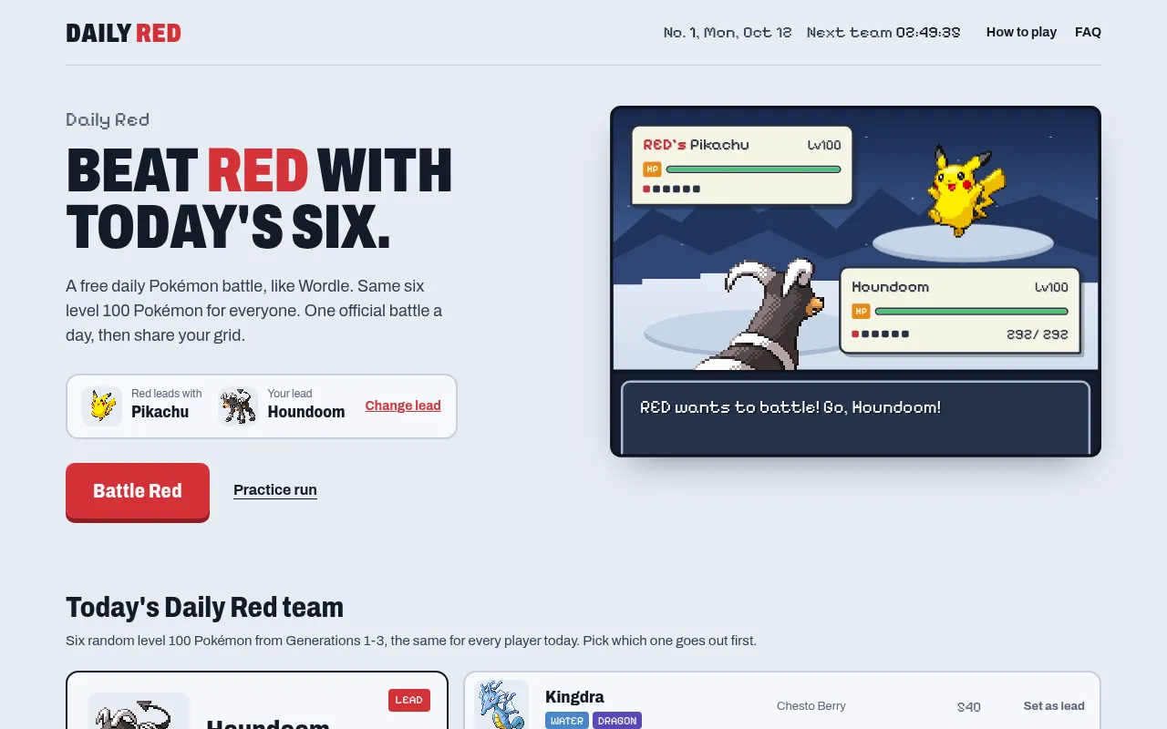 Screenshot of daily-red.com