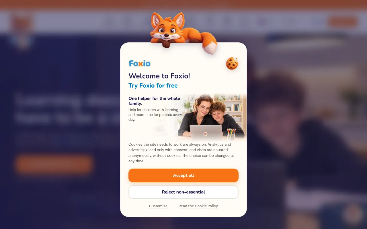Screenshot of foxio.eu