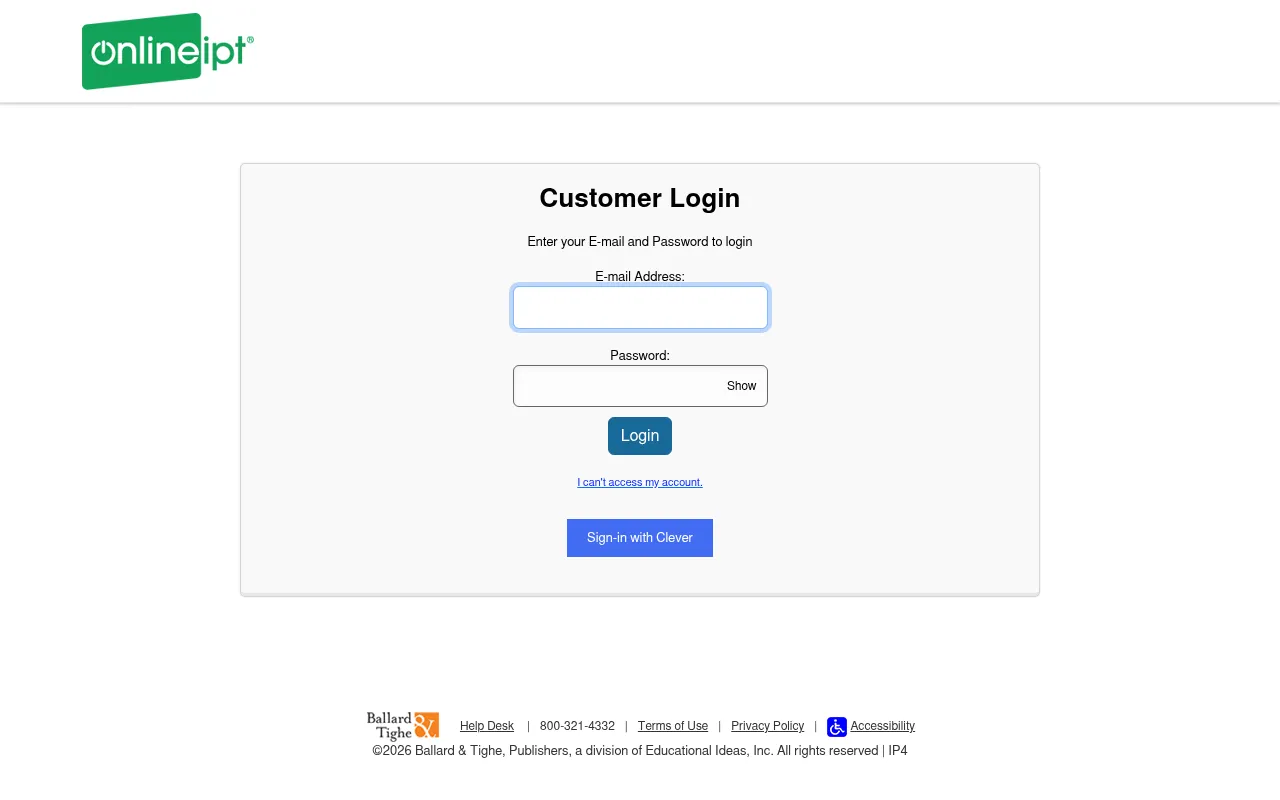 Screenshot of onlineipt.com