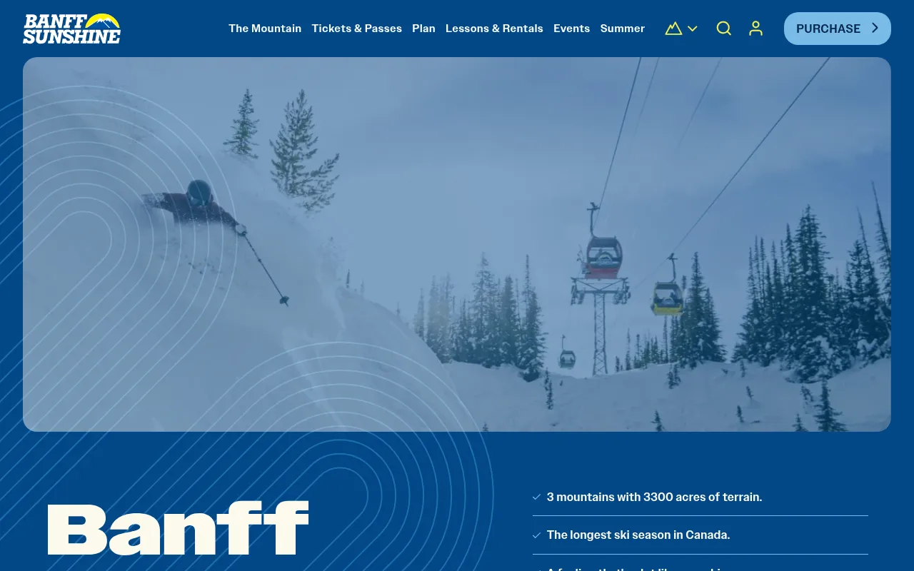 Screenshot of skibanff.com