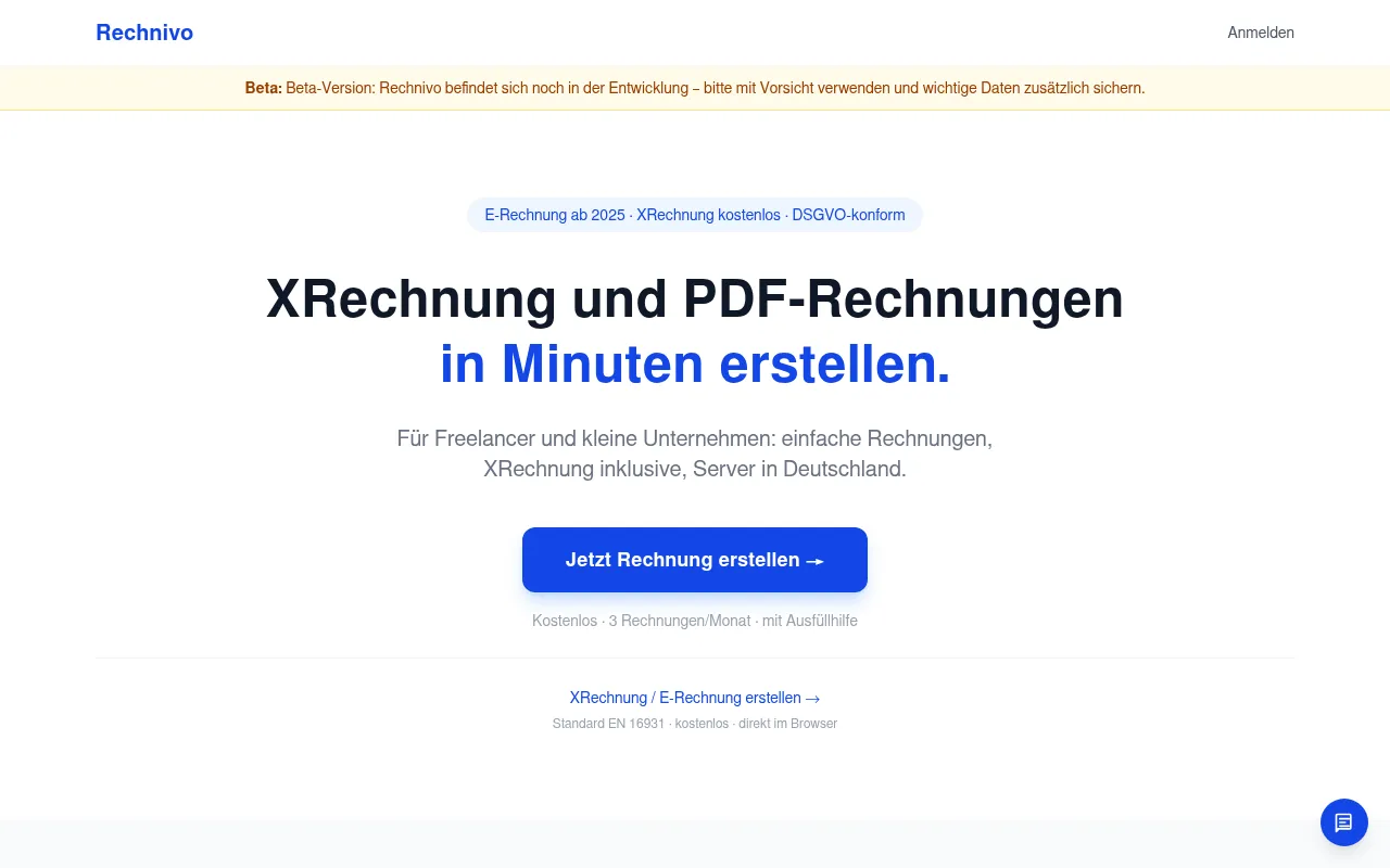 Screenshot of rechnivo.de