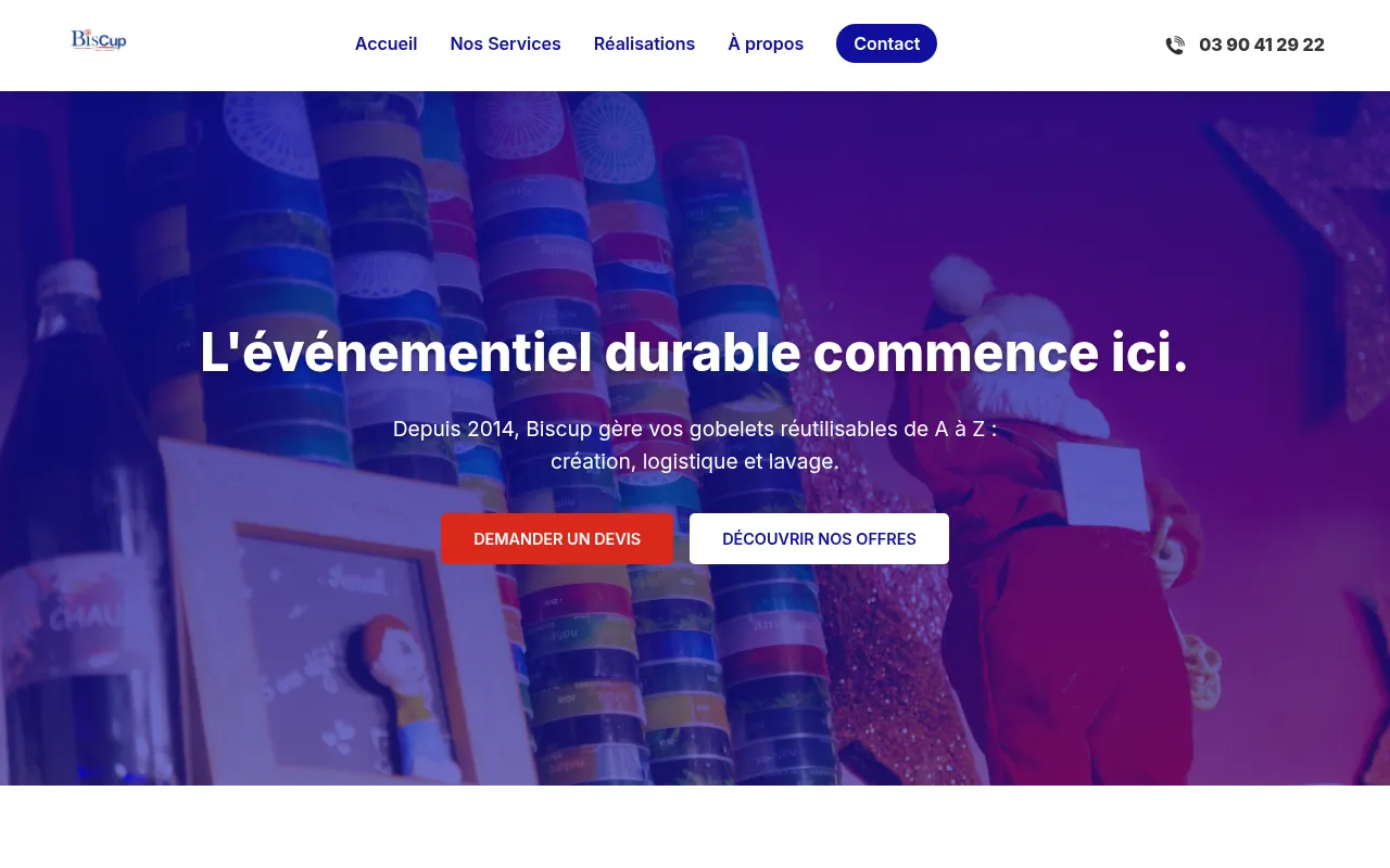 Screenshot of biscup.com