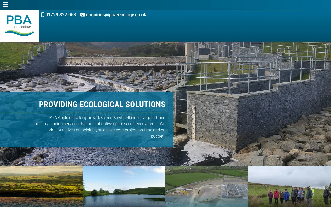 Screenshot of pba-ecology.co.uk