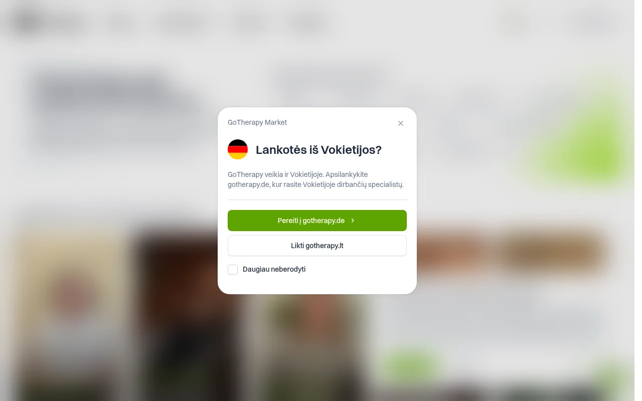 Screenshot of gotherapy.lt