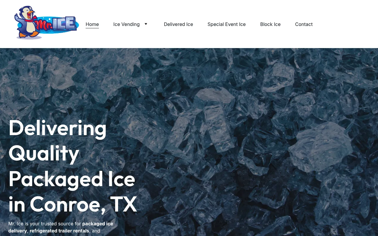 Screenshot of conroeice.com
