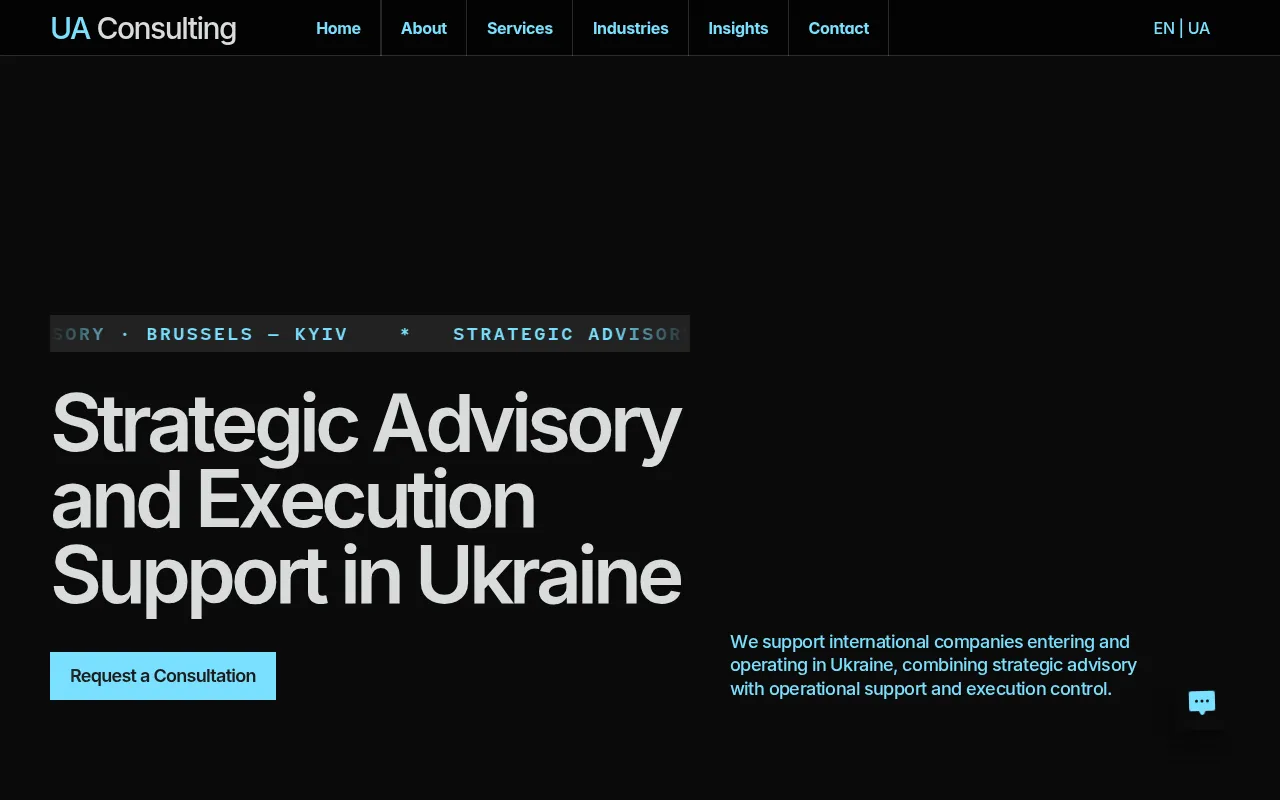 Screenshot of uaconsulting.eu
