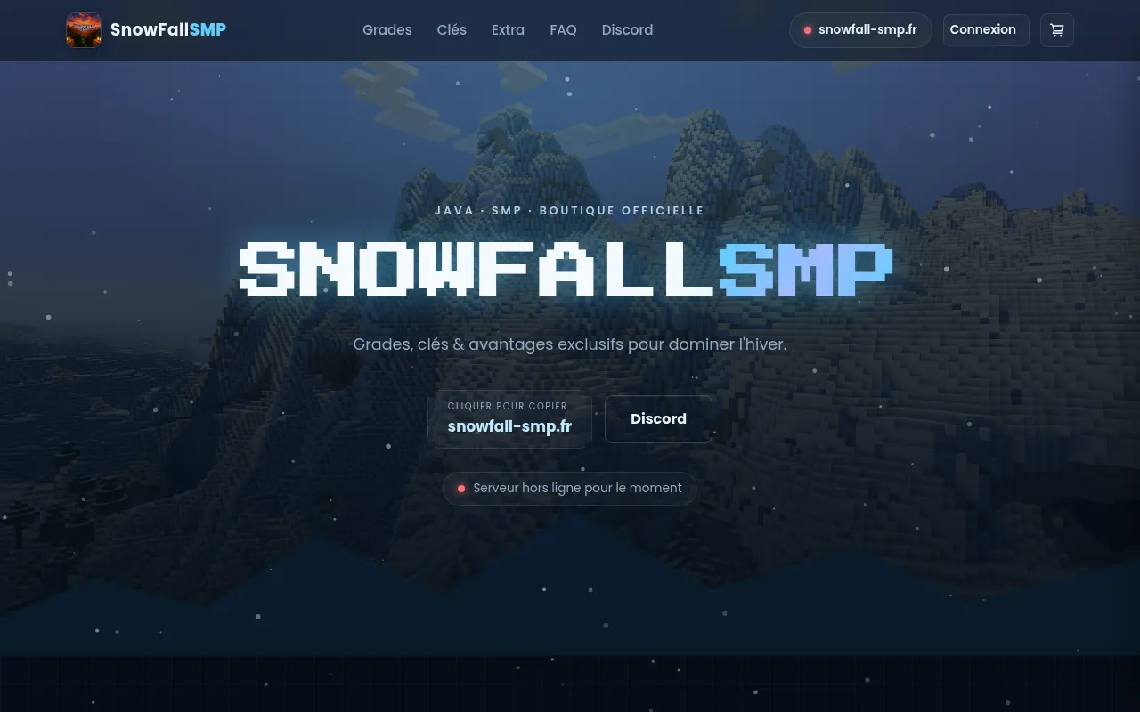 Screenshot of store.snowfall-smp.eu
