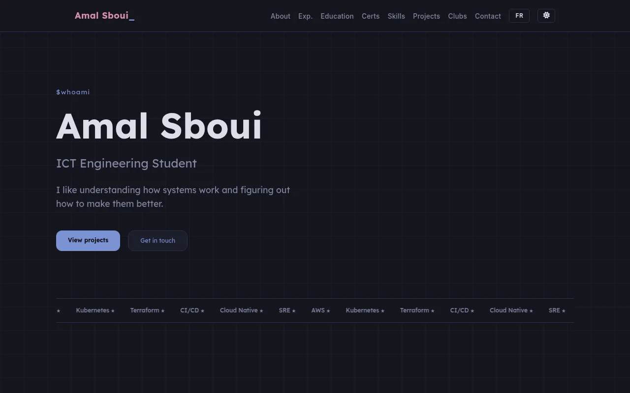 Screenshot of amalsboui.vercel.app