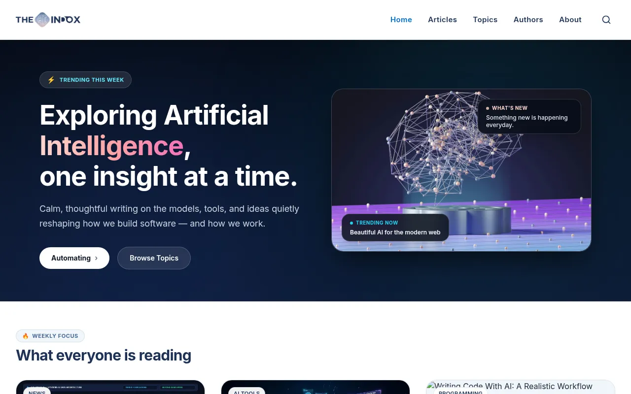 Screenshot of theindoxai.com