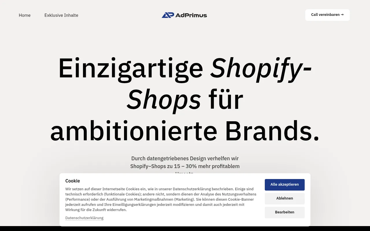 Screenshot of adprimus.de