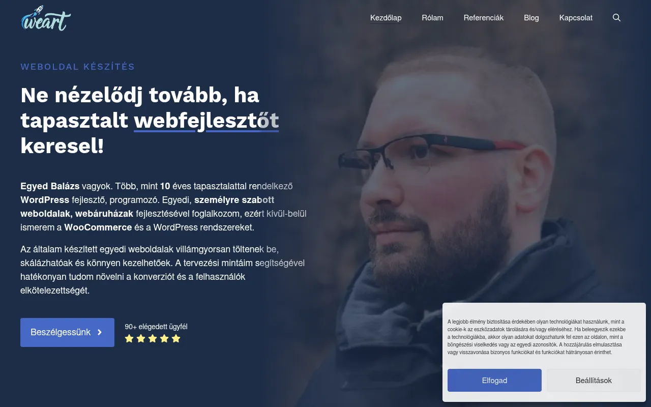 Screenshot of weart.hu