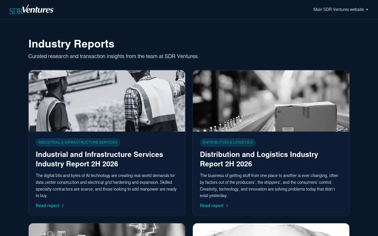 Screenshot of reports.sdrventures.com