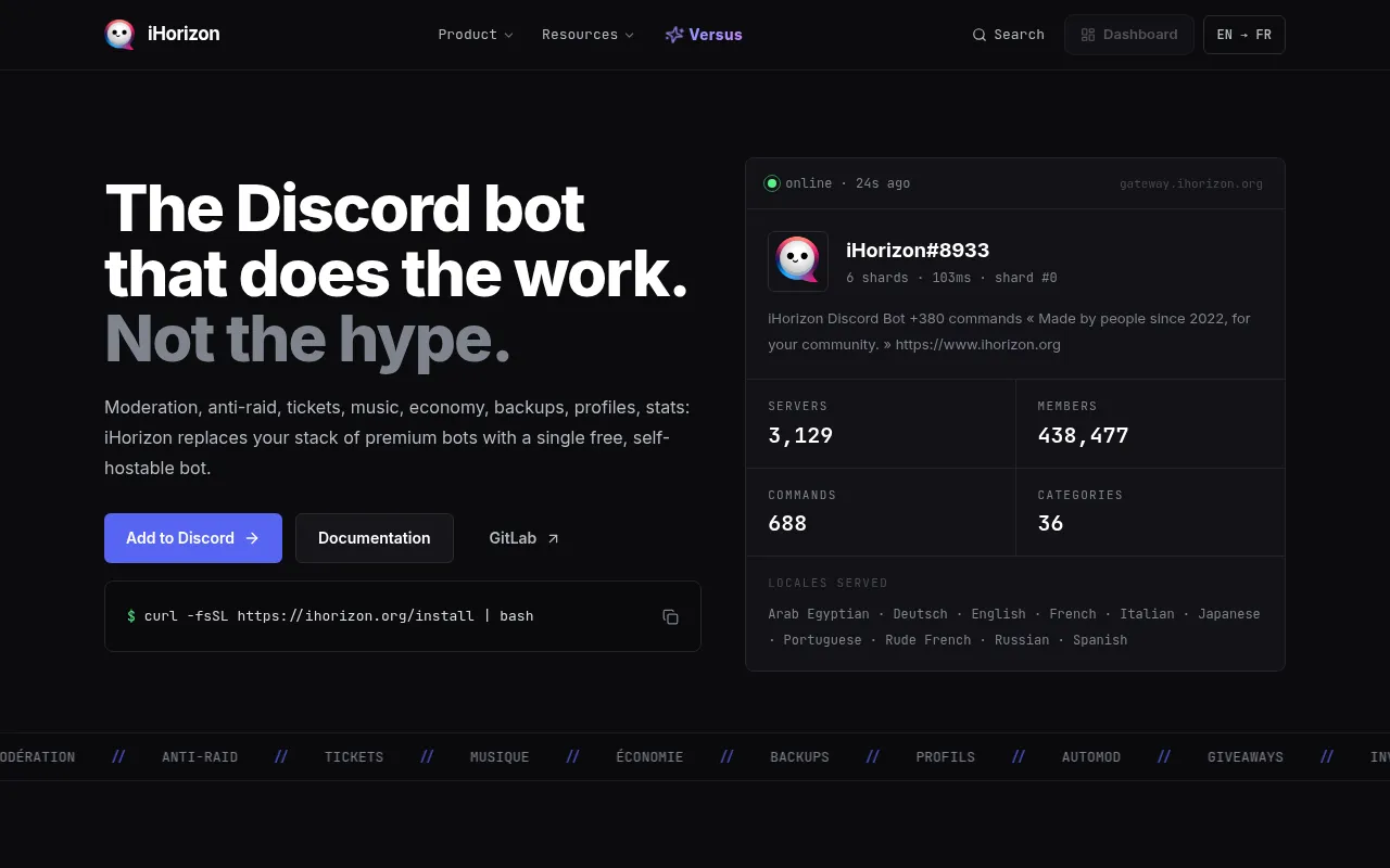 Screenshot of ihorizon.org