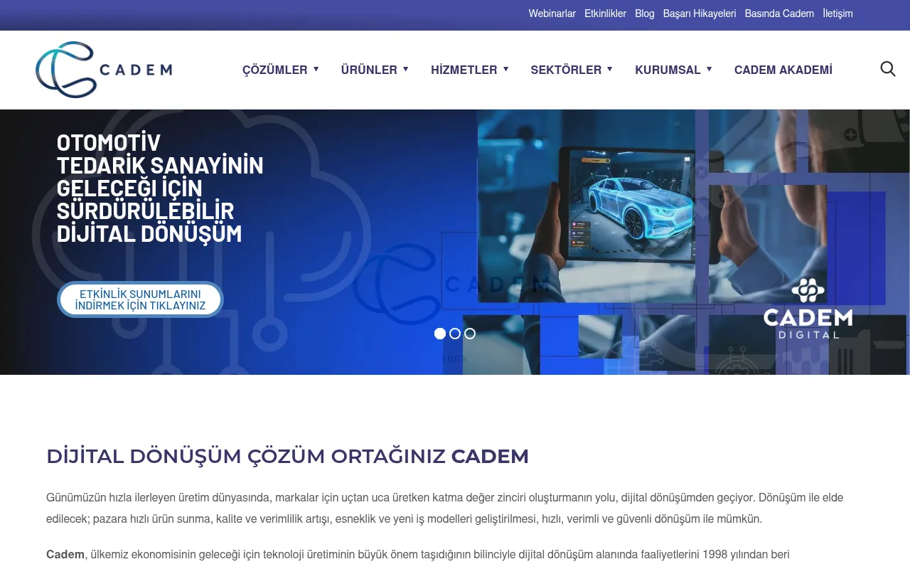 Screenshot of cadem.com.tr