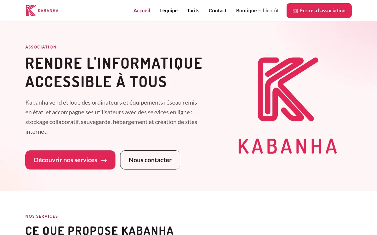 Screenshot of kabanha.fr
