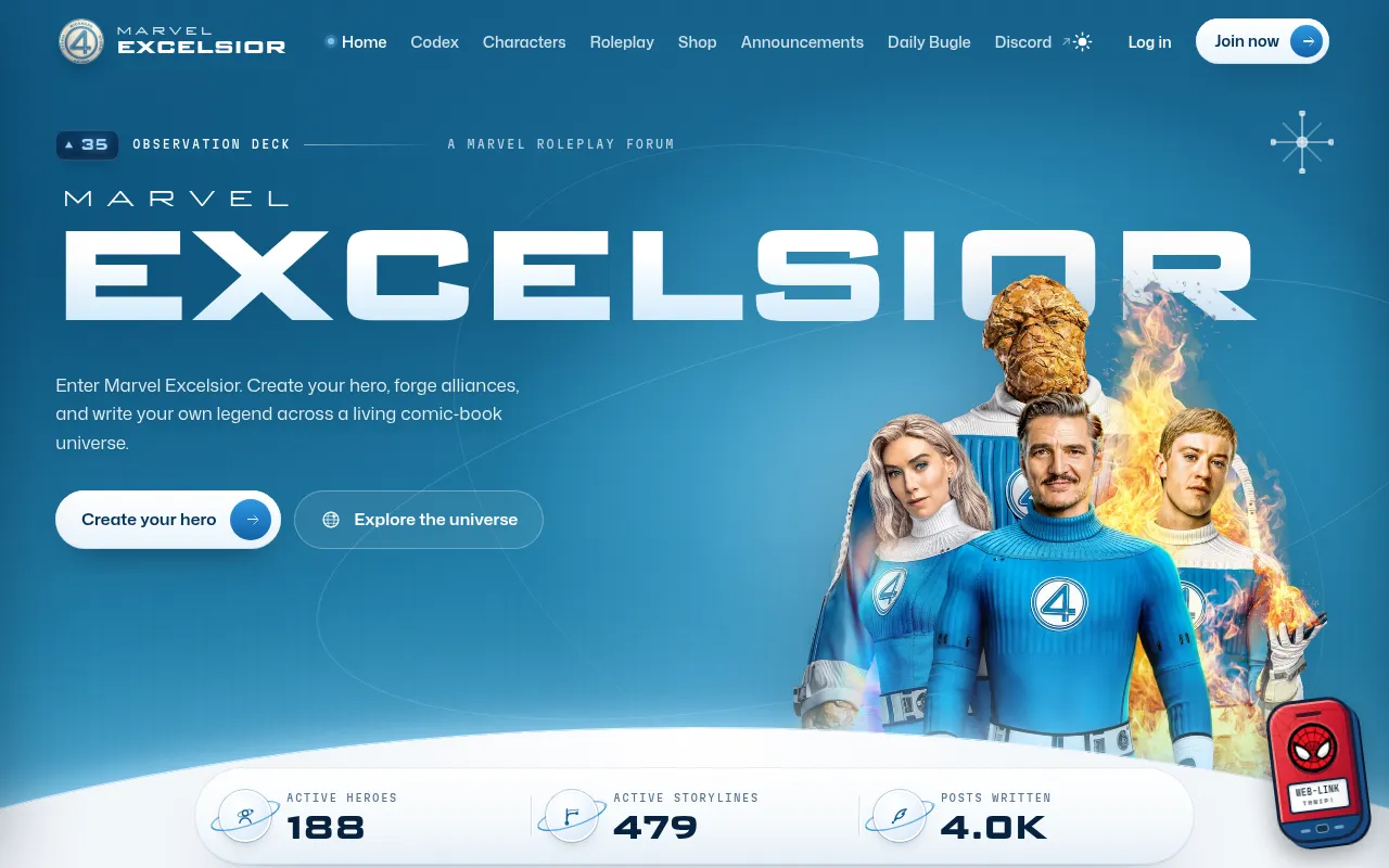 Screenshot of marvel-excelsior.com