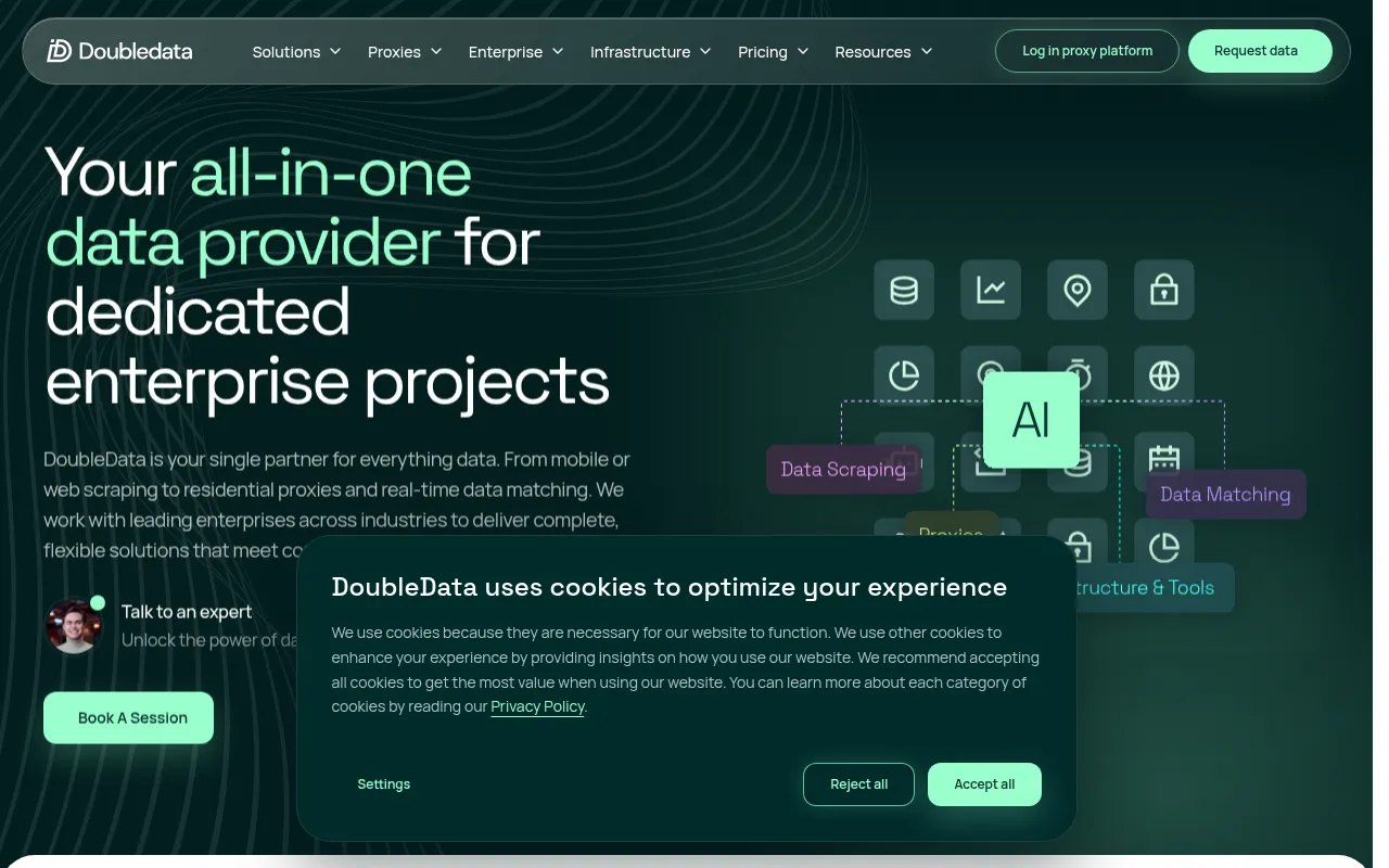 Screenshot of preview.doubledata.com